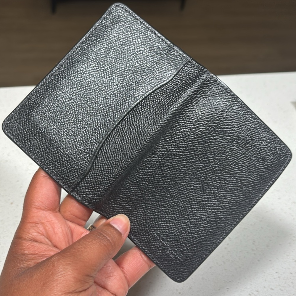 Black Men’s Pebbled Leather Coach Wallet - Picture 5 of 14